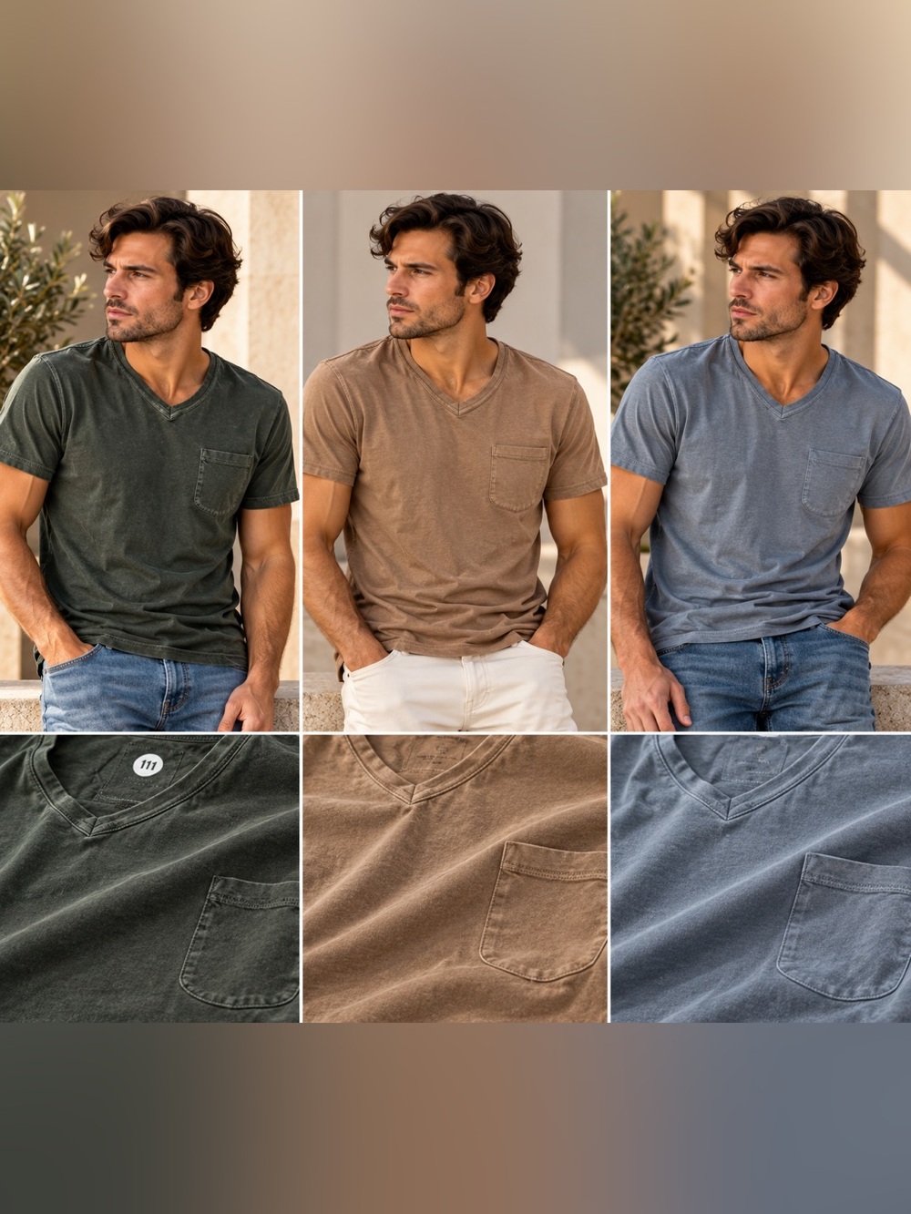 Express One Eleven V-Neck Pocket Tee Lot of 3 Men's Short Sleeve Size S